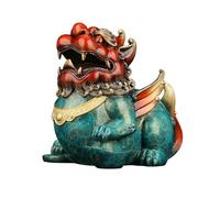 LXYST Table Statue Exquisite Colorful Copper Fortune Attracting Feng Shui Home Living Room Office Decorations Ornaments Buddha Decoration (Color : Right)