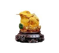 LXYST Table Statue Figurine Feng Shui Coin Money Lucky Frog Tabletop Ornaments for Home Attracting Wealth Buddha Decoration (Size : Small)