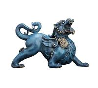 LXYST Table Statue Fortune Home Living Room Crafts Retro Luxury Copper Feng Shui Ornaments Office Desktop Decorations Buddha Decoration (Color Left, Size : L)