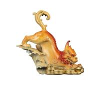 LXYST Table Statue Fortune Ornaments Retro Luxury Copper Chinese Living Room Entrance Office Desktop Decorations Feng Shui Accessories Buddha Decoration Color Left Size : SMA