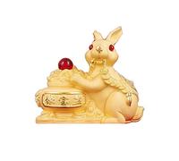 LXYST Table Statue Handmade Rabbit Ornaments Polygons Sculpture Decorative Feng Shui Wealth Prosperity Buddha Decoration (Size : L)