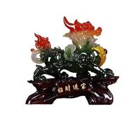 LXYST Table Statue Home Living Room TV Cabinet Entrance Decorations Resin Crafts Feng Shui Ornaments Opening Housewarming Gifts Buddha Decoration (Color Green, Size : L)