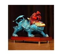 LXYST Table Statue Inviting Vintage Copper Gathering Wealth Decorations Office Lucky Feng Shui Ornaments Buddha Decoration (Color Left, Size : L)