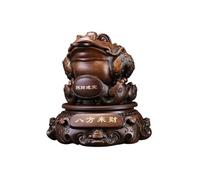 LXYST Table Statue Lucky Decor Figurine Feng Shui Coin Money Frog,Lucky Frog Tabletop Ornaments for Home Attracting Wealth Buddha Decoration (Size : M)