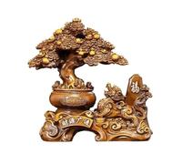 LXYST Table Statue Luxury Fortune Tree Living Room Office Front Desk Lucky Feng Shui Wealth Attracting Ornament Buddha Decoration