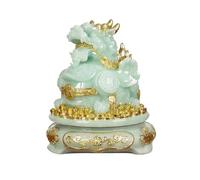 LXYST Table Statue Office TV Wine Cabinet Decorative Housewarming Business Gifts Fortune Feng Shui Ornaments Buddha Decoration (Color Green, Size : XS)