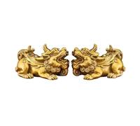 LXYST Table Statue Pair of Copper Ornaments Attracting Wealth Feng Shui Town House Home Living Room Entrance Decorations Buddha Decoration (Size : M)