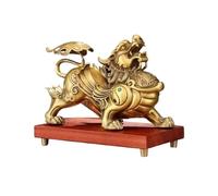 LXYST Table Statue Vintage Copper Gathering Wealth Office Lucky Feng Shui Decorations Fortune Ornaments with Base Buddha Decoration (Color Left, Size : M)