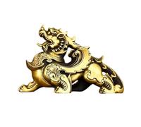 LXYST Table Statue Vintage Fortune Feng Shui Ornaments Luxury Copper Crafts Living Room Entrance Office Desktop Decorations Buddha Decoration (Size : XL)