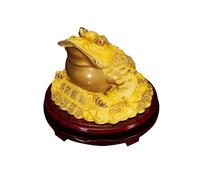 LXYST Table Three Legged Lucky Chinese Brass Money Feng Shui Wealth Traditional Frog Statue Buddha Decoration (Size : L)