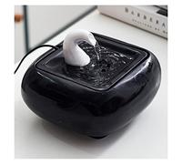LXYST Tabletop Fountains Ceramic Water Home Feng Shui Good Luck Ornament Humidifier for Office Desktop Decoration Fountain Decoration(Black)