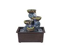 LXYST Tabletop Indoor Desktop Relaxation Fountains Waterfall Lucky Feng Shui Water Sound Table Ornaments for Office Home Desk Decor Fountain Decoration Color D