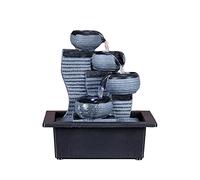 LXYST Tabletop Resin Rockery Indoor Fountains Waterfall Feng Shui Waterscape Office Table Ornaments Crafts Home Decor Desktop Fountain (Color : A)