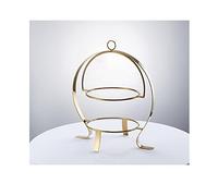 LXYST Three Layers of Fruit Tray Tea British-Style Hotel Dessert Table Ornaments Display Stand Cake Holder Color Gold Size A