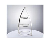 LXYST Three Layers of Fruit Tray Tea British-Style Hotel Dessert Table Ornaments Display Stand Cake Holder Color Silver Size B