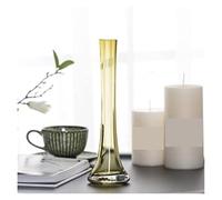 LXYST Transparent Glass Creative Oblique Hydroponics Vases Flowers Artificial Flower Floral Ornaments Desk Home Vase for Decor (Color 3)