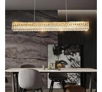 LXYST Tri-Color Chandelier Elegant Rectangular Ceiling Light Dining Living Room Kitchen Bar Bedroom - Fixture for Home Décor