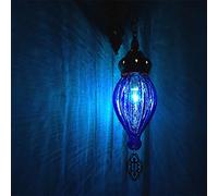 LXYST Turkish Moroccan Mosaic Wall Lamp with Handmade Style Glass Globe, Plating Bronze Base Light, Arabian Classical Lamps for Bathroom Bedside Hallway,D,F