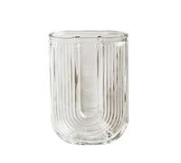 LXYST Vase Water-Based Dry Flower Bouquets Living Room Tea Table Ornaments U-Shaped Transparent Glass Decorative Vases