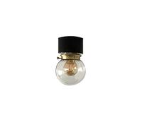 LXYST Vintage Lamp Mid Century Globe Semi Flush Mount Light, Sphere Glass Close to Ceiling Lighting Fixture Hallway Lamps for Aisle Stairway Kitchen Laundry