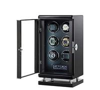 LXYST Winder Automatic LCD Touch Panel Fingerprint Unlock Remote Control Quiet Motors Blue LED Light with Rotation Mode Setting Storage Box for Winding (4 epitope) Watch