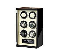 LXYST Winder for Automatic Watches LCD Touch Panel Display Screen Rotation Mode Setting Carbon Fiber Leather Built-in Illumination with Remote Control Beige (12 epitope) Watch