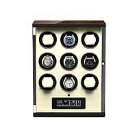 LXYST Winder for Automatic Watches LCD Touch Panel Display Screen Rotation Mode Setting Carbon Fiber Leather Built-in Illumination with Remote Control Beige (12 epitope) Watch