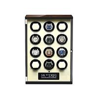 LXYST Winder for Automatic Watches LCD Touch Panel Display Screen Rotation Mode Setting Carbon Fiber Leather Built-in Illumination with Remote Control Beige (12 epitope) Watch