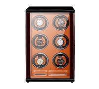 LXYST Wooden for Automatic Watches with Remote Control LCD Touch Screen Display Built-in LED Light Adjustable Pillows (Brown 12+0) Watch Winder