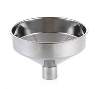LXYTT Embudo De Acero Inoxidable, Embudo De Cocina Grande, Herramientas De Filtro De Aceite De Cocina, Líquido, Boca Ancha De Metal, For Llenar Botellas Latas, 28x20cm
