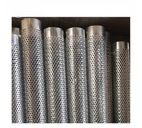 LXYTT Tubos De Filtro, 1 Metro De Longitud SS304 Tubos De Filtro De Metal De Acero Inoxidable Cilindro con Agujeros Perforadores Industriales For Silenciador De Escape 1 Pieza(OD.60mm Edge)