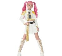 LXYYDS Disfraz de Cazador para Niñas, 3 Piezas Koreanpop Cosplay Costume, Cosplay Disfraz para Niños, Conjunto Inspirado en Estrella de Música, para Carnavales, Fiesta y Cumpleaños (130)