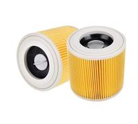 LXZNRQU Filtro de cartucho compatible con aspiradora en seco y húmedo Kärcher WD2/WD3/WD3P/A2004/MV2/MV3 6.414-552.0/64145520, lavable, limpieza de hogar y taller(2pcs)