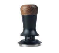 LXZNRQU Prensa De Café De 51/53/58 Mm, Material De Nogal, Altura Ajustable, Fuerza De Fijación Equilibrada, Base Plana/sin Fondo De Acero Inoxidable(53mm,Black Flat Base)