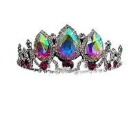 LXZSMH Tocados for Mujer, Tiaras de Corona de joyería for el Cabello for Mujer, Corona de Disfraz de Princesa Dorada, Cosplay de Rapunzel for Adultos(Silver Multi-Colored)