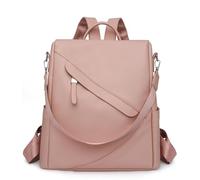 LY&SQ Women Backpack Purse Leather Anti-Theft Rucksack Shoulder Bag Fashion Ladies Satchel Bags for Leisure Travel Work(Pink)