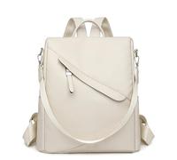 LY&SQ Women Backpack Purse Leather Anti-Theft Rucksack Shoulder Bag Fashion Ladies Satchel Bags for Leisure Travel Work(Beige)