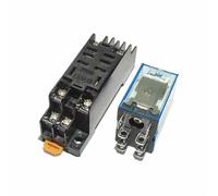 LY2NJ HH62P HHC68A-2Z DPDT bobina miniatura interruptor de relé intermedio electromagnético general con Base de enchufe AC 220V DC 12V 24V 1 Uds(DC 12V)