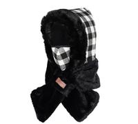 LY4U Combo de Sombrero y Bufanda para Mujer, Pasamontañas a Prueba de Viento para Invierno con Máscara Desmontable, Capucha Térmica Gruesa Forrada de Forro Polar para Ciclismo, Esquí