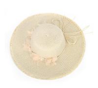 LY4U Sombrero de Sol Flexible de ala Ancha para Mujer UPF 50 con Flor de Encaje, Sombrero de Playa Plegable con Protección UV para Viajes, Verano al Aire Libre