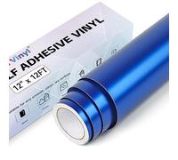 Lya Vinyl Azul Galvanizado Vinilo Permanente Mate - 30,5 x 366 cm, Vinilo Adhesivo Champán para Cricut, Cameo, Vinilo Autoadhesivo para Tazas, Vidrio, Fiesta de Cumpleaños.