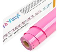 Lya Vinyl Lámina de plóter textil rosa de 30,5 cm × 5 m, lámina flexible para plóter textil para Cricut y Silhouette Cameo, se utiliza en láminas de transferencia textiles para planchar para camisetas