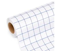 Lya Vinyl Lámina de transferencia para plóter de 30,5 cm x 600 cm, accesorio para plóter, lámina de transferencia con rejilla de alineación azul para colocación precisa para Cricut, Silhouette Cameo
