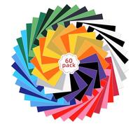 Lya Vinyl Plotter Film Textile, Pack of 60 Flex Film Plotter Textile 30.5 cm x 20.5 cm for Cricut and Silhouette Cameo, textile film plotter for DIY Fabric and Shirt
