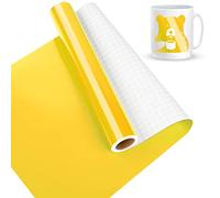 Lya Vinyl Rollo de Vinilo Adhesivo Amarillo, 30.5 cm x 457.5 cm, Vinilo Amarillo para Cricut, Silhouette Cameo y la Mayoría de las Máquinas de Corte