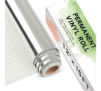 Lya Vinyl Rollo de Vinilo Adhesivo Cromo Plateado - 30,5 x 457,2 cm vinilo Adhesivo Metálico para Exteriores para Cricut, Vinilo Metálico Plateado para Regalos DIY, Tazas, Ventanas, Cerámica, Plástico
