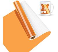 Lya Vinyl Rollo de Vinilo Adhesivo Naranja, 30.5 cm x 457.5 cm, Vinilo Naranja para Cricut, Silhouette Cameo y la Mayoría de las Máquinas de Corte