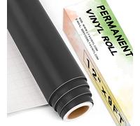 Lya Vinyl Rollo de vinilo permanente negro mate, 12 x 9 pies, vinilo autoadhesivo para Cricut, Silhouette Cameo, vinilo negro para decoración de fiestas, calcomanías de ventana, decoración del hogar