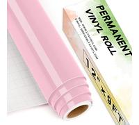 Lya Vinyl Rollo de vinilo permanente rosa claro, 12 x 9 pies, vinilo autoadhesivo para Cricut, Silhouette Cameo, vinilo rosa para decoración de fiestas, calcomanías de ventana, decoración del hogar