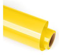 Lya Vinyl Vinilo Textil Termoadhesivo, 12" x 6FT (30.5cm x 183cm) Vinilo Textil Amarillo para Cricut, Silhouette Cameo, HTV para Ropa, Gorras y Telas (Amarillo)